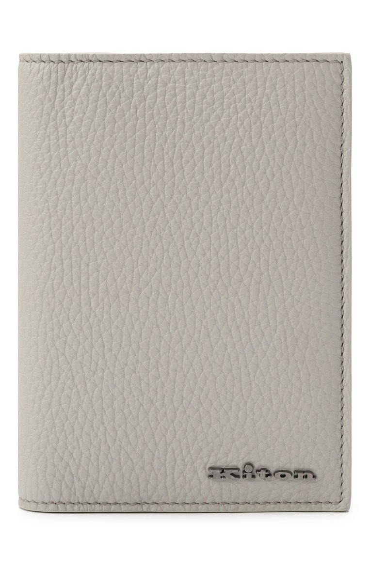 Мужской кожаная обложка для паспорта KITON светло-серого цвета, арт. UPEA043N0122301 | Фото 1 (Материал: Натуральная кожа; Нос: Не проставлено; Кросс-КТ: обложки и футляры)