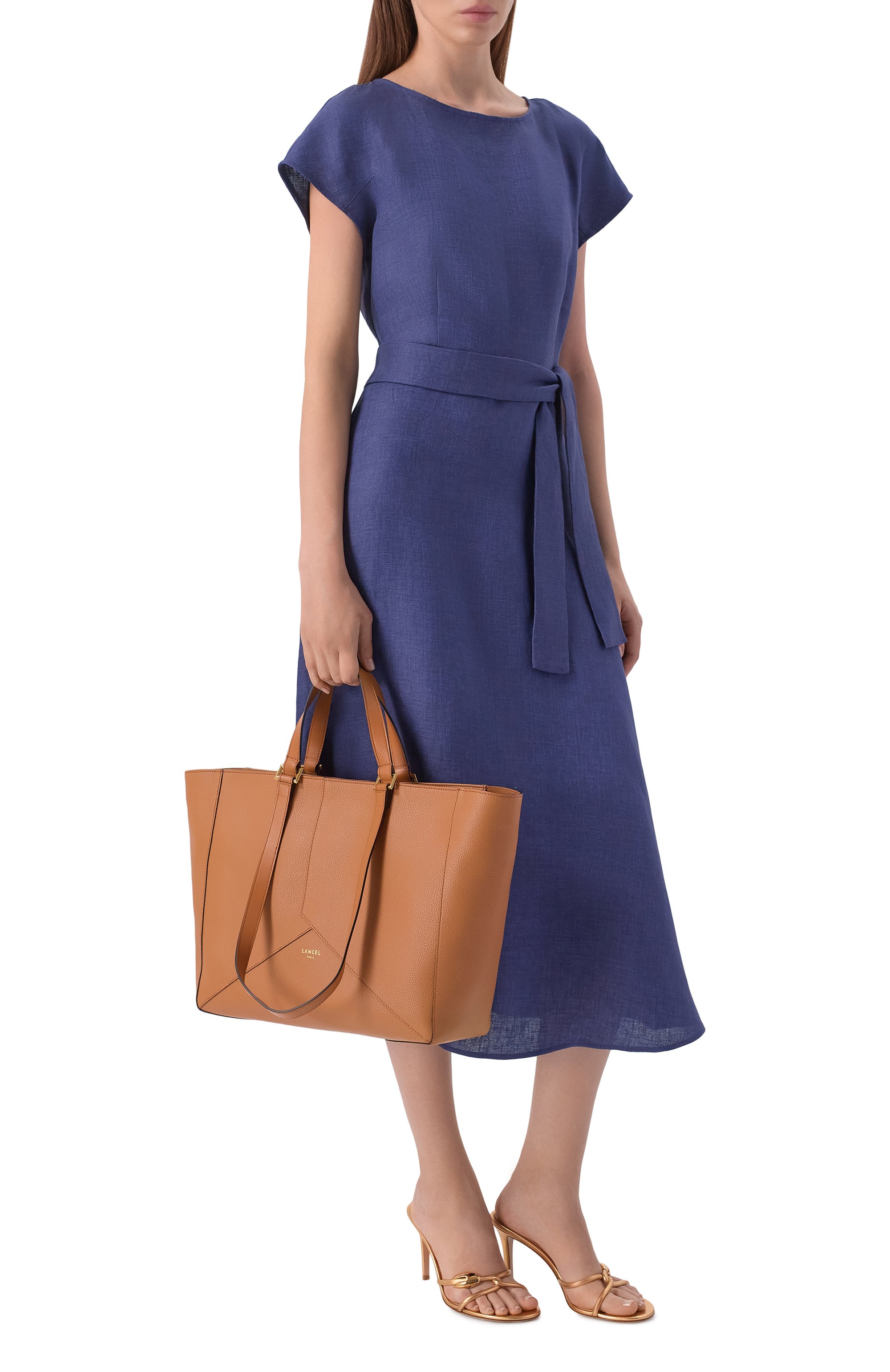 Сумка-тоут enveloppe medium LANCEL светло-коричневого цвета по цене 88650 руб., арт. A14021, фото 3 Сумка-тоут enveloppe medium LANCEL, арт. A14021, фото 3