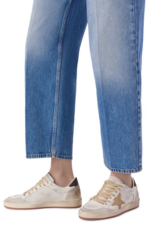 Кожаные кеды Ball Star Golden Goose Deluxe Brand GWF00327.F007297 Кремовый  GWF00327.F007297 Фото 2
