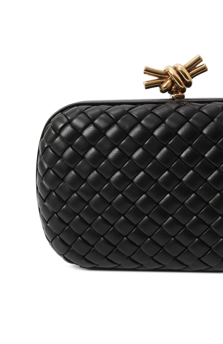 Женский клатч knot BOTTEGA VENETA черного цвета, арт. 717622/V01D1 | Фото 3 (Материал: Натуральная кожа; Женское Кросс-КТ: Клатч-клатчи, Вечерняя сумка; Размер: mini; Автоматизация ТО: Проставле�но; Автоматизация состава: Проставлено)