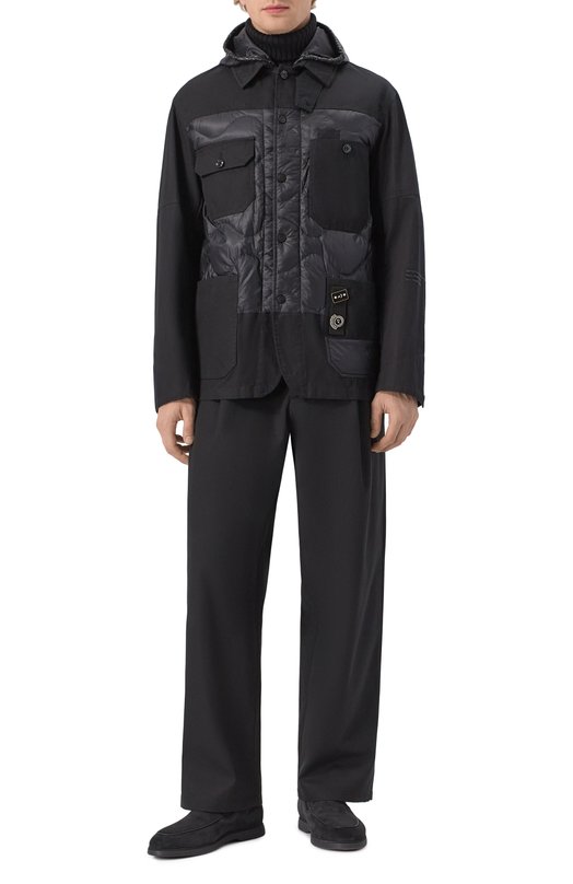 Комбинированная куртка Moncler 1A00012/M1292 Чёрный  1A00012/M1292 Фото 2