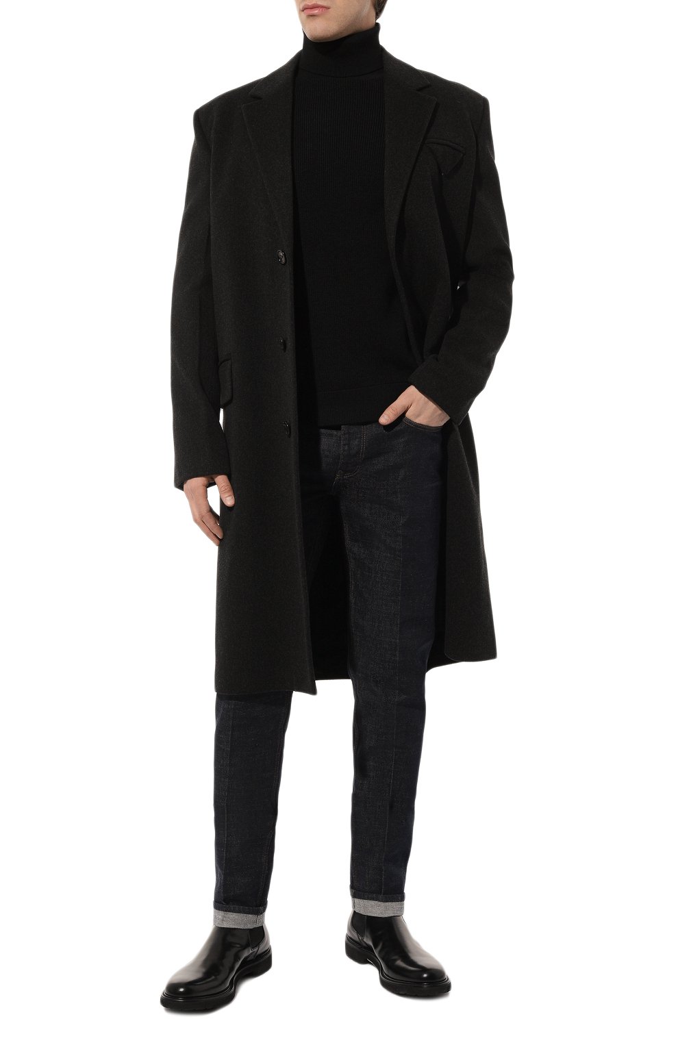 Свитер из шерсти и хлопка EMPORIO ARMANI черного цвета по цене 36550 руб., арт. 3R1MX1/1MDRZ, фото 2 Свитер из шерсти и хлопка EMPORIO ARMANI, арт. 3R1MX1/1MDRZ, фото 2