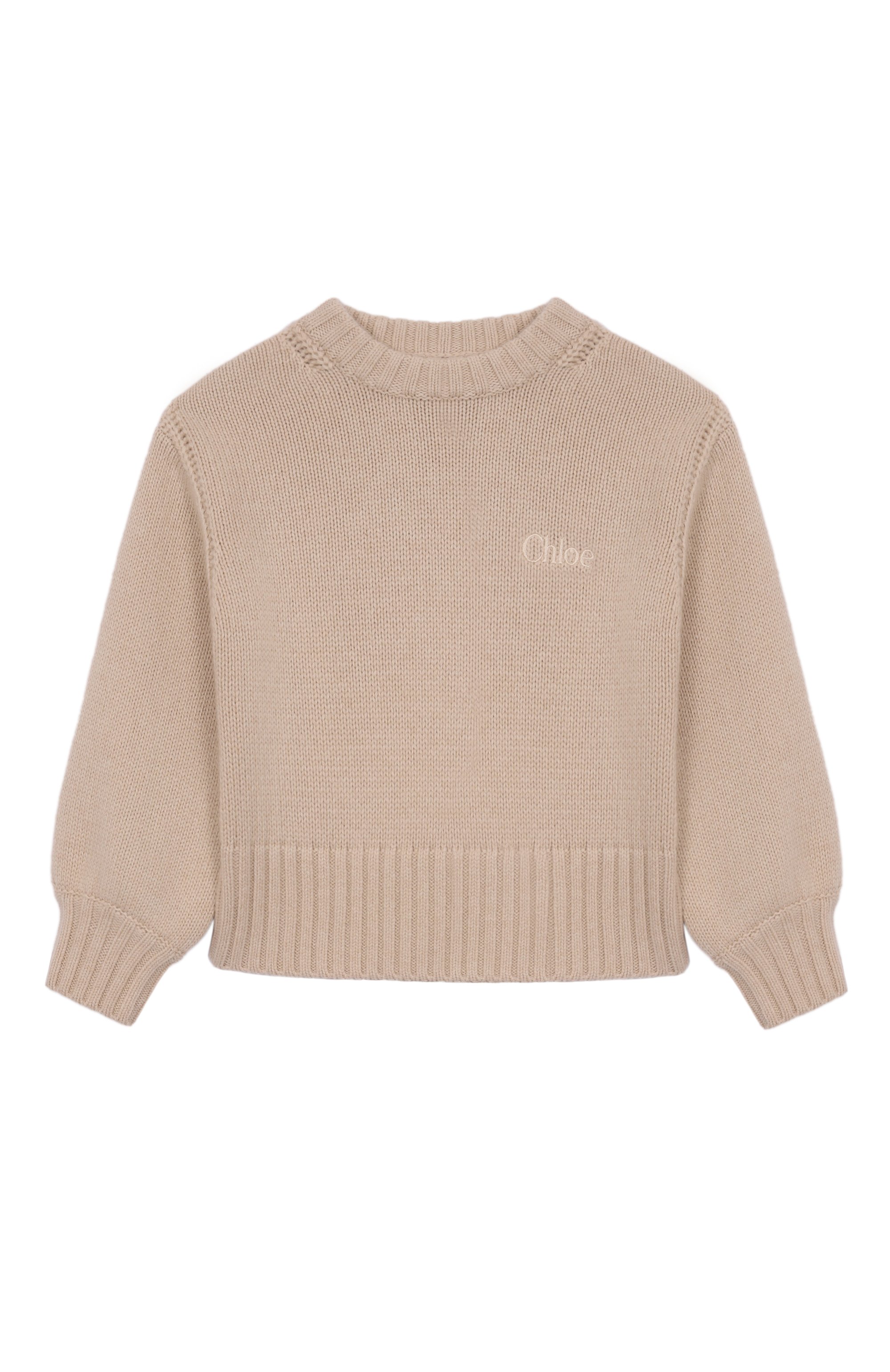 Свитер из шерсти и кашемира CHLOÉ бежевого цвета по цене 64450 руб., арт. C20644, фото 1 Свитер из шерсти и кашемира CHLOÉ, арт. C20644, фото 1