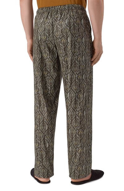 Хлопковые домашние брюки HANRO зеленого цвета по цене 17370 руб., арт. 075216, фото 4 Хлопковые домашние брюки HANRO, арт. 075216, фото 4