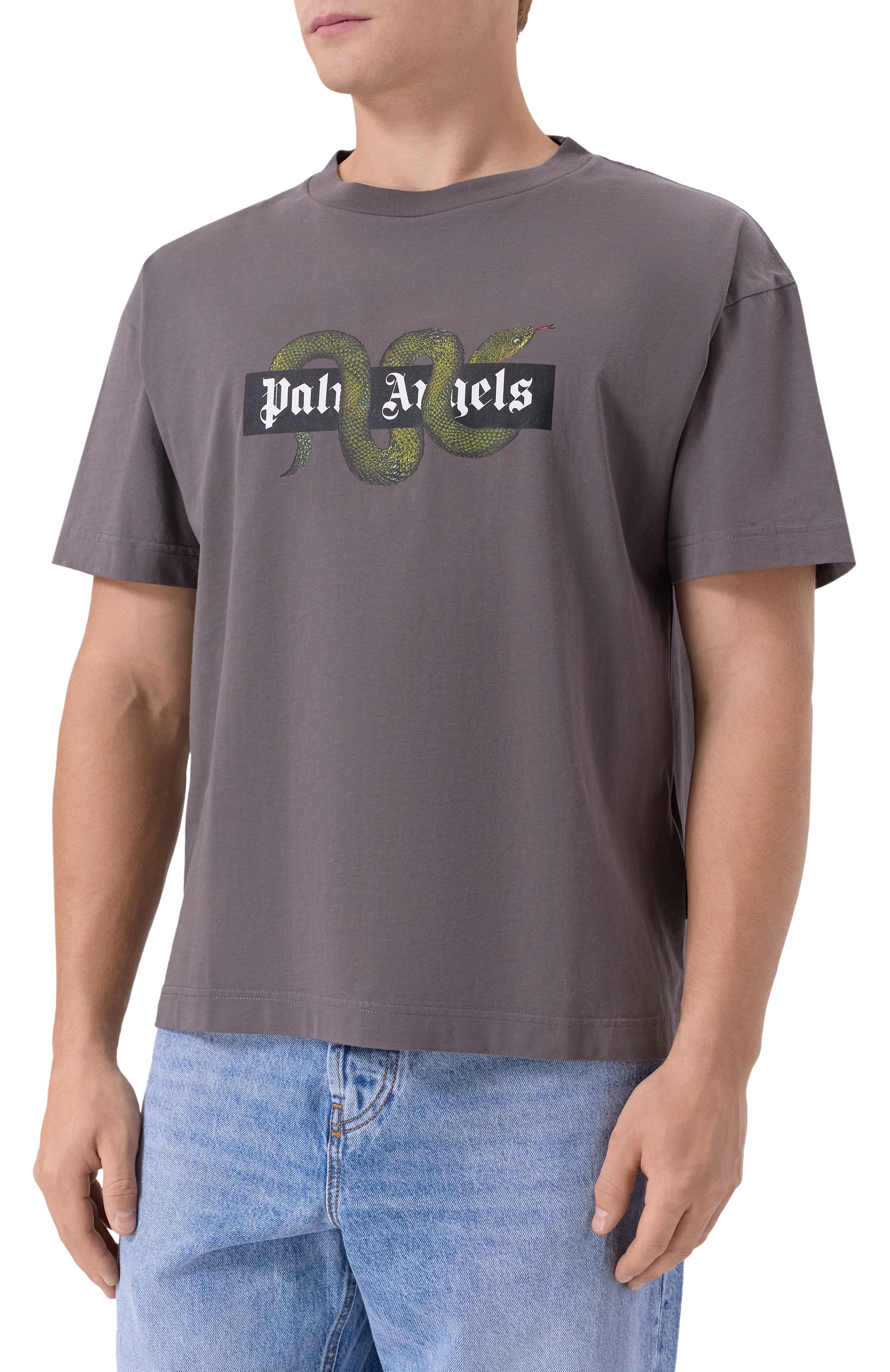 Хлопковая футболка PALM ANGELS, арт. PMAA109F25JER008, фото 3