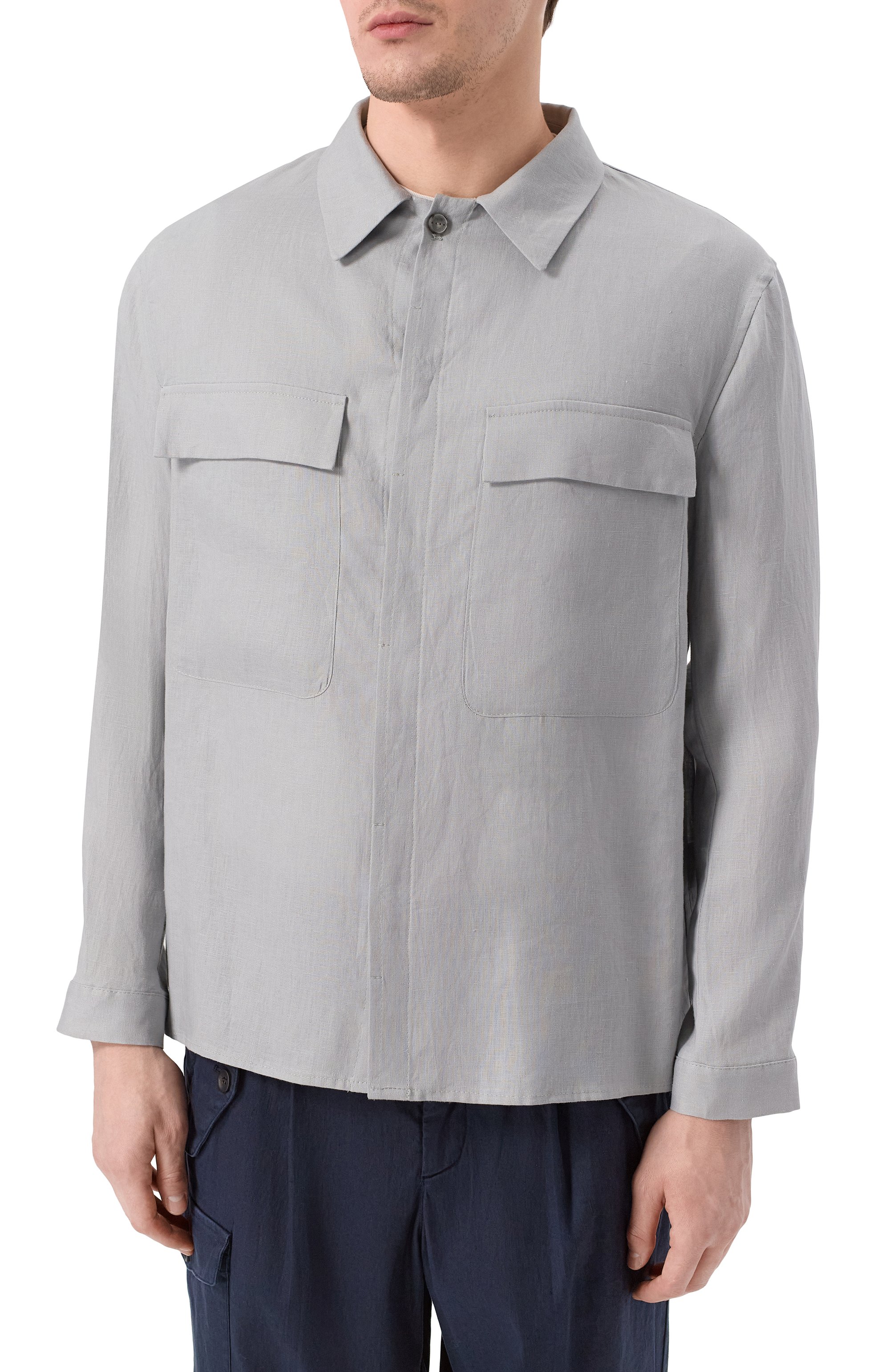 Льняная рубашка HEVO, арт. SPECCHI0LA C 090/H716, фото 3