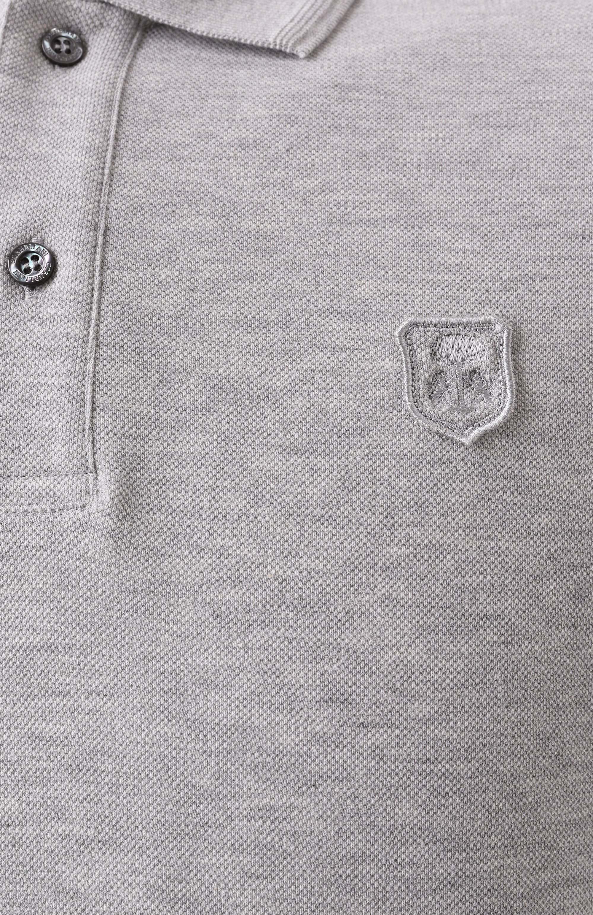 Хлопковое поло CORNELIANI серого цвета по цене 31500 руб., арт. 25G570-2525045, фото 6 Хлопковое поло CORNELIANI, арт. 25G570-2525045, фото 6