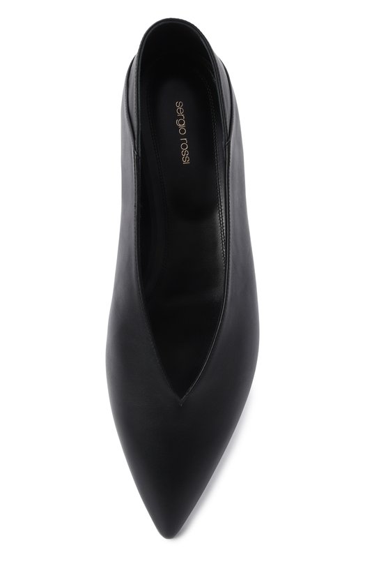 Кожаные балетки Beak Sergio Rossi B14650/MMVN13 Чёрный  B14650/MMVN13 Фото 6