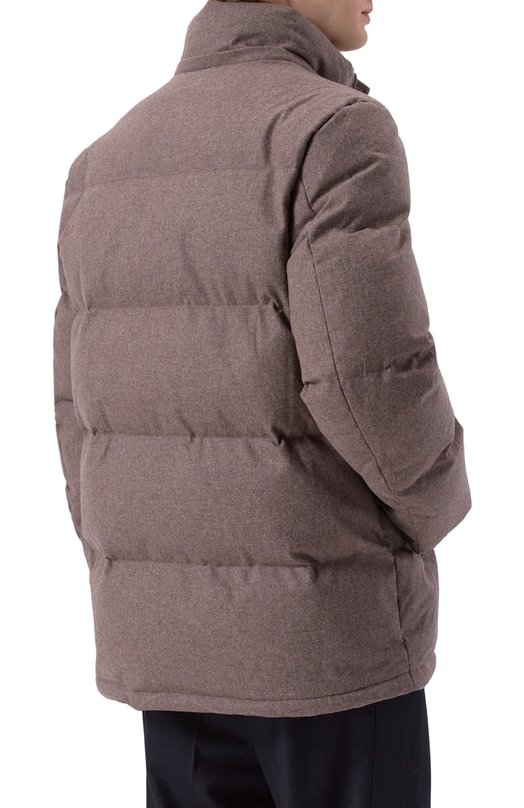 Пуховик Siberia из шерсти и кашемира 12 STOREEZ 134076 Коричневый  134076 Фото 5