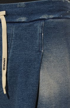 Мужские хлопковые брюки A PAPER KID синего цвета, арт. S4PKMAFP057 | Фото 5 (Длина (брюки, джинсы): Стандартные; Случай: Повседневный; Материал сплава: Проставлено; Материал внешний: Хлопок; Драгоценные камни: Проставлено; Стили: Кэжуэл)