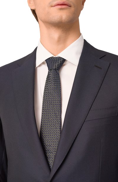 Галстук из шелка и хлопка CANALI, арт. 18/HJ04179, фото 2