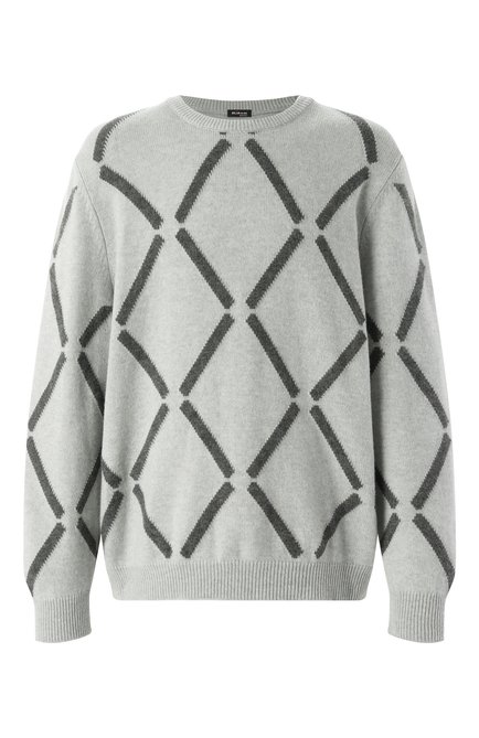 Мужской кашемировый джемпер KITON серого цвета, арт. UMK0512V381_4XL-7XL | Фото 1 (Материал внешний: Шерсть, Кашемир; Рукава: Длинные; Драгоценные камни: Проставлено; Материал сплава: Проставлено; Длина (для топов): Удлиненные)