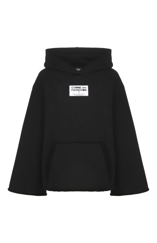 Хлопковое худи Comme des Fuckdown CFABW01362 Чёрный CFABW01362
