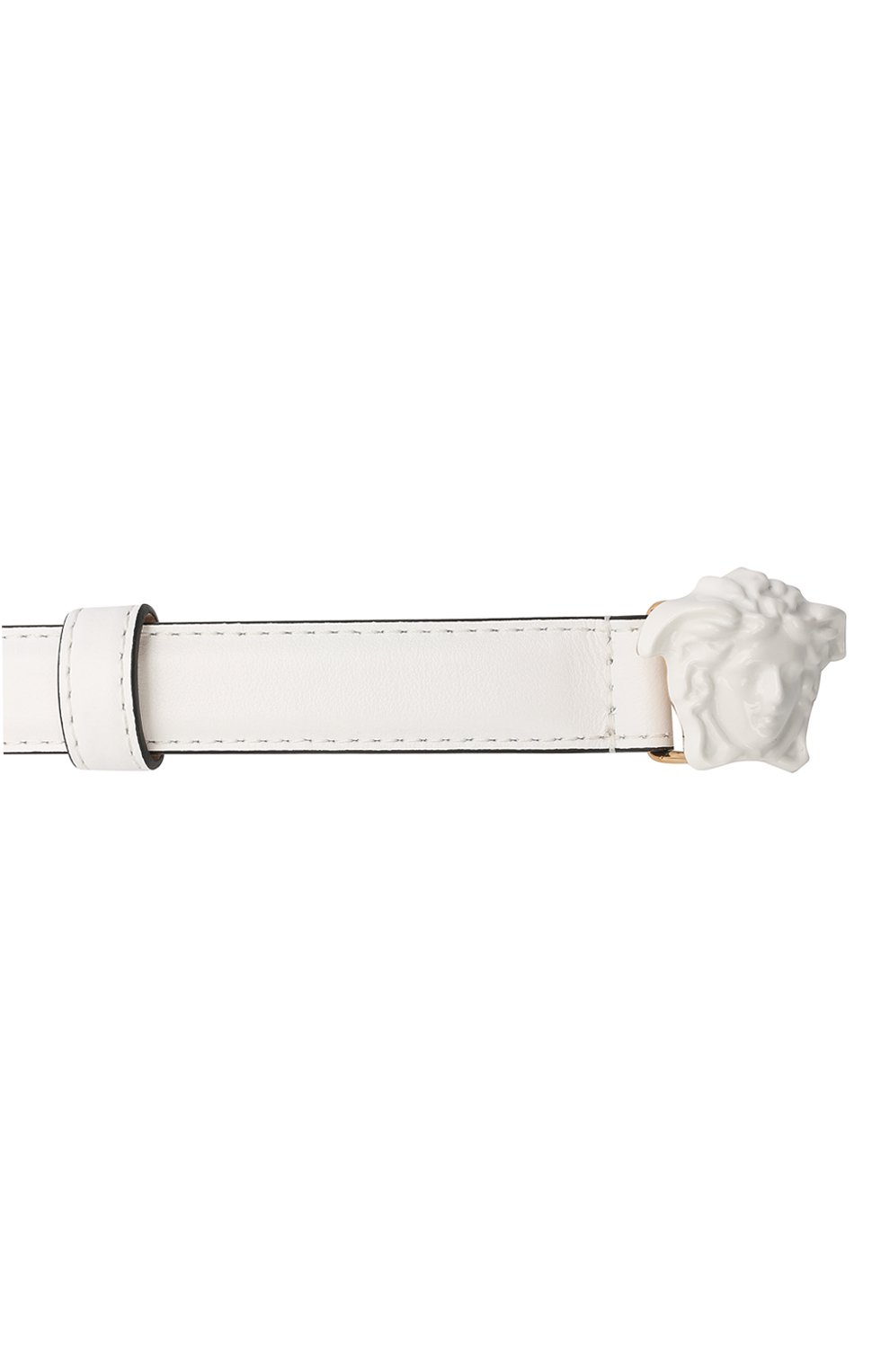 Кожаный ремень la medusa VERSACE белого цвета по цене 39950 руб., арт. DCDI145/DVTFN, фото 3 Кожаный ремень la medusa VERSACE, арт. DCDI145/DVTFN, фото 3