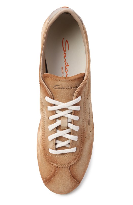 Замшевые кеды Santoni WBYG61449TIRTTNY Бежевый  WBYG61449TIRTTNY Фото 6