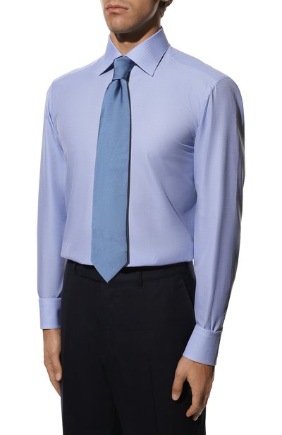 Хлопковая сорочка STEFANO RICCI голубого цвета по цене 89950 руб., арт. MC003678/L108, фото 3 Хлопковая сорочка STEFANO RICCI, арт. MC003678/L108, фото 3