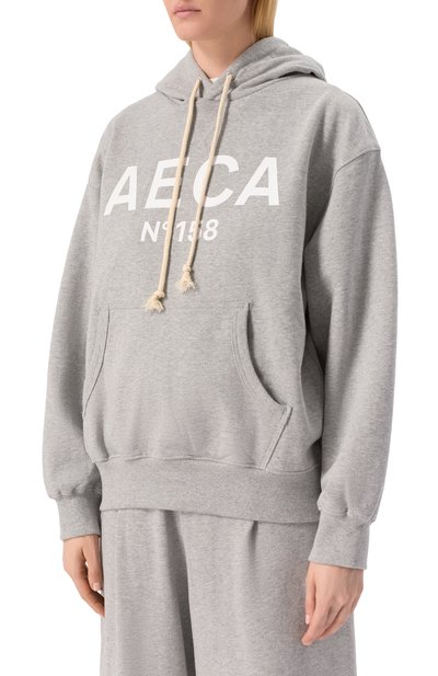 Хлопковое худи AECA WHITE, арт. AWCMFWBDTSPSO002C0.GREY/WHITE (S), фото 3