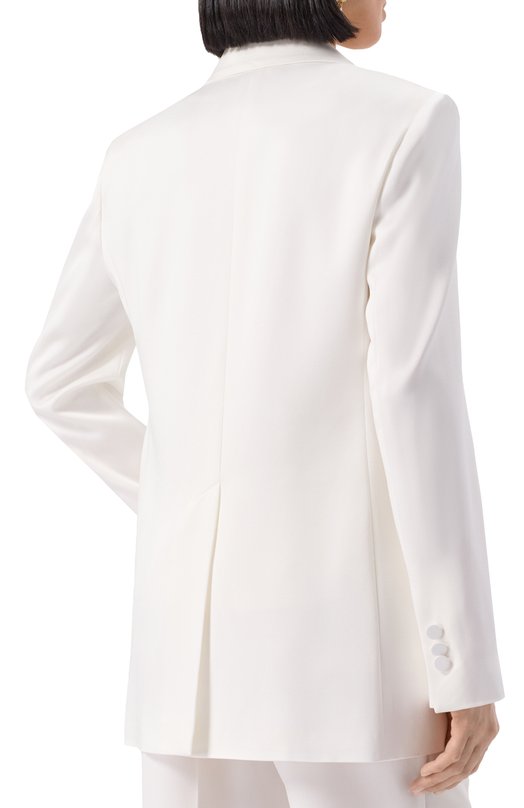 Атласный жакет Max Mara Studio GALAZIA Белый  GALAZIA Фото 4