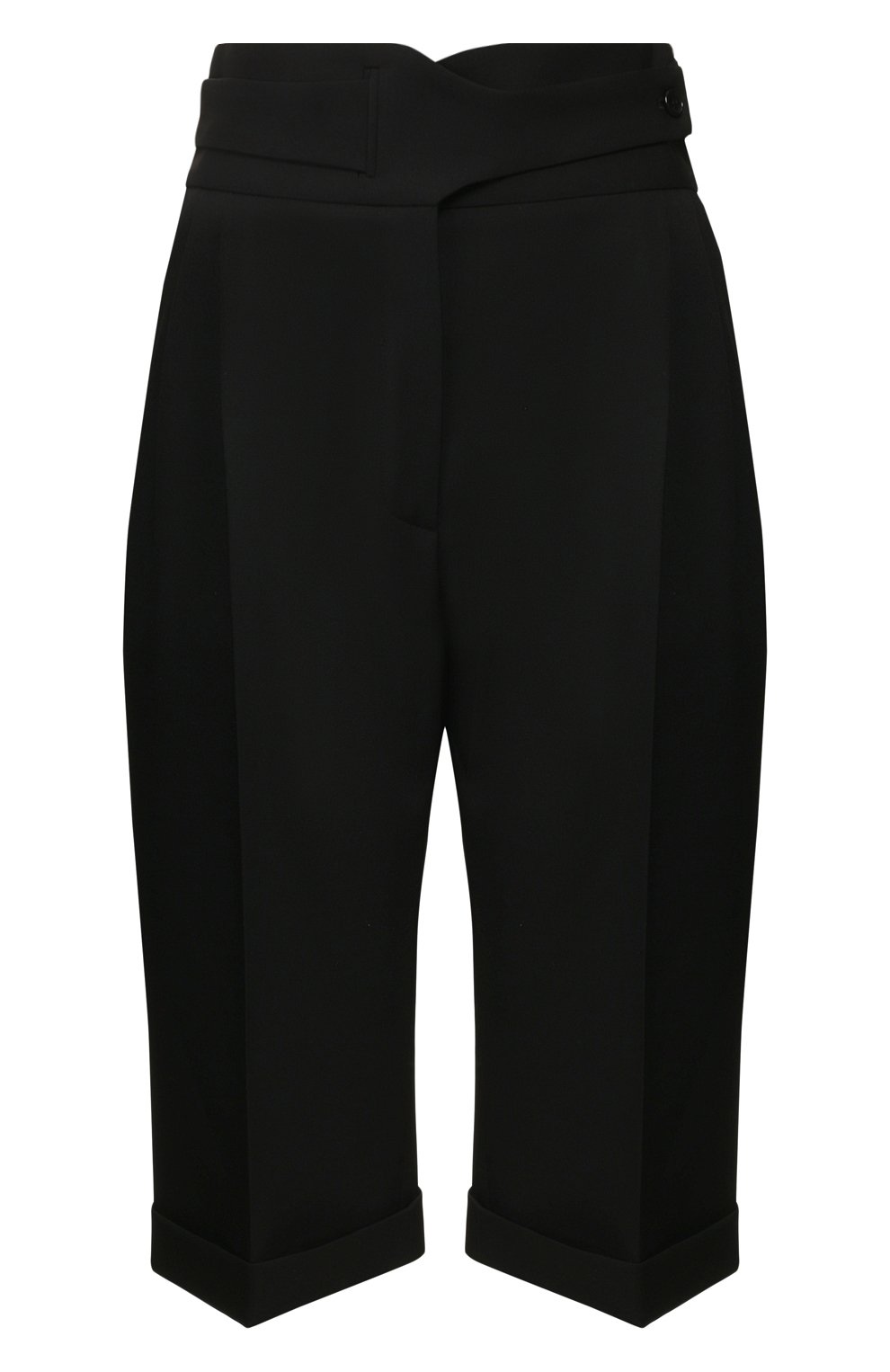 Шерстяные шорты SAINT LAURENT черного цвета по цене 134500 руб., арт. 616211/Y512W, фото 1 Шерстяные шорты SAINT LAURENT, арт. 616211/Y512W, фото 1