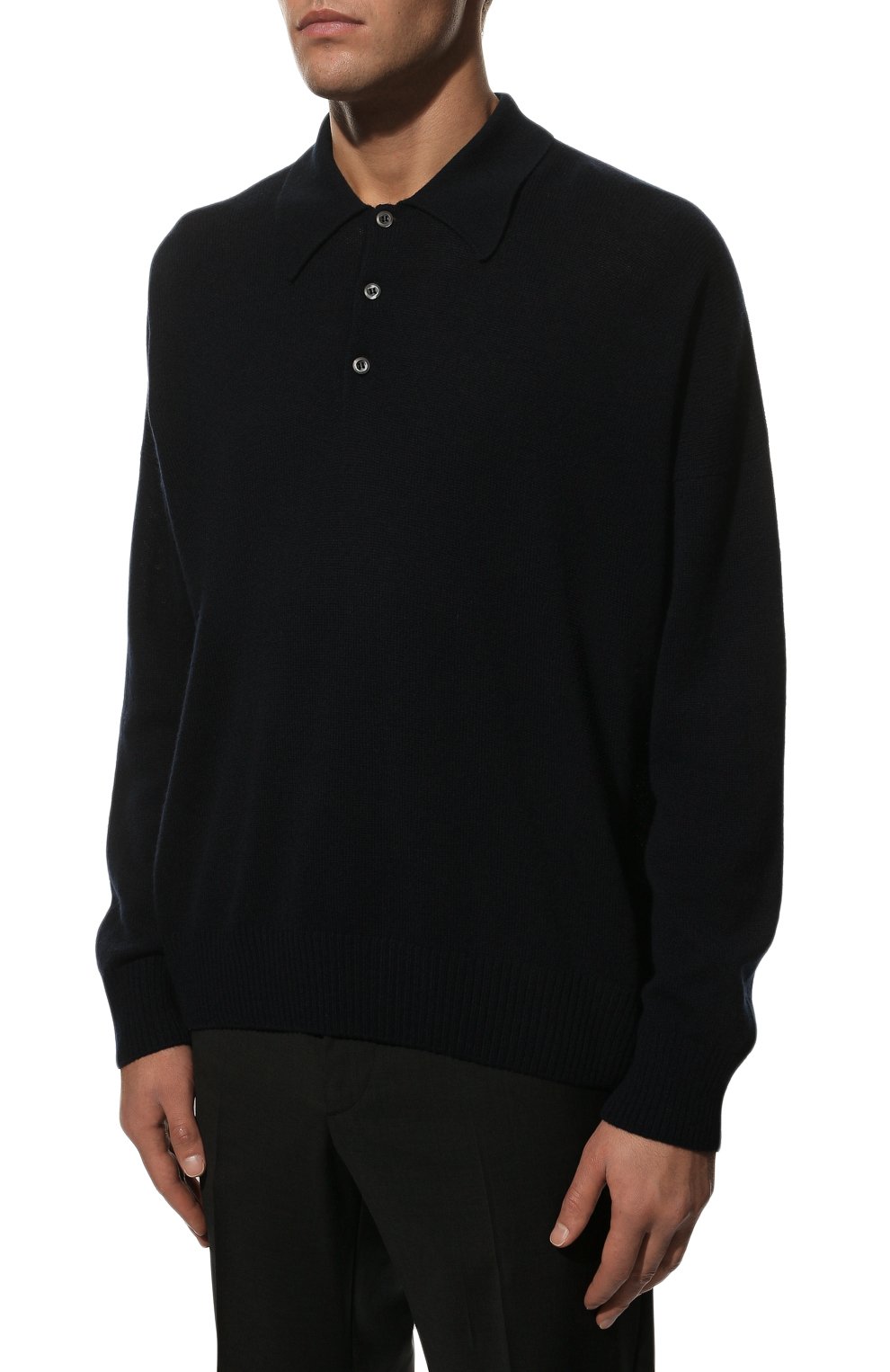 Кашемировое поло PRADA темно-синего цвета по цене 200000 руб., арт. UMB302-1Z7D-F0008-221, фото 3 Кашемировое поло PRADA, арт. UMB302-1Z7D-F0008-221, фото 3