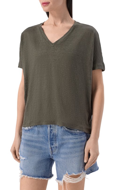 Льняная футболка Gran Sasso 60230/96800 Хаки  60230/96800 Фото 3