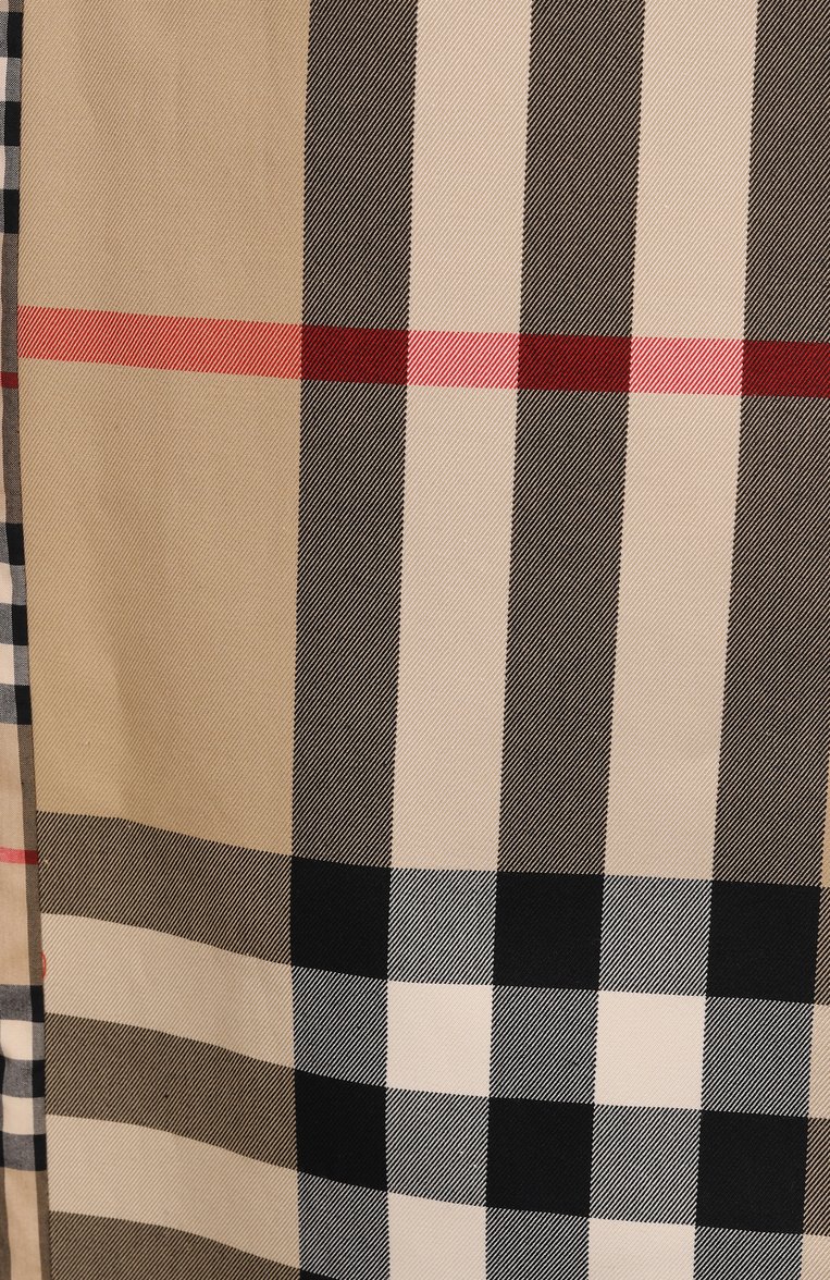 Женский хлопковый тренч BURBERRY бежевого цвета, арт. 8076363 | Фото 7 (Кросс-КТ: Куртка; Материал внешний: Хлопок; Длина (верхняя одежда): До колена; Материал подклада: Хлопок; Рукава: Длинные; Стили: Классический)