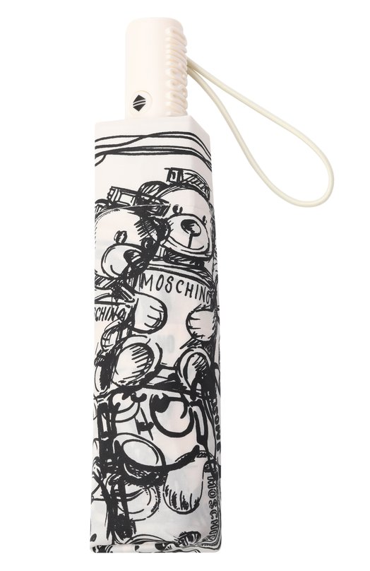 Складной зонт Moschino 8651-0PENCL0SE Чёрно-белый  8651-0PENCL0SE Фото 5