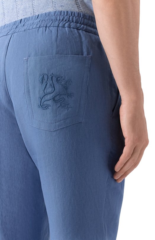 Льняные брюки Zilli CP201CM0800VZGM00 Голубой  CP201CM0800VZGM00 Фото 5