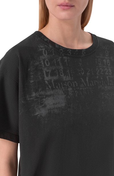Хлопковая футболка MAISON MARGIELA темно-серого цвета по цене 69950 руб., арт. S51GC0555/S24607, фото 5 Хлопковая футболка MAISON MARGIELA, арт. S51GC0555/S24607, фото 5