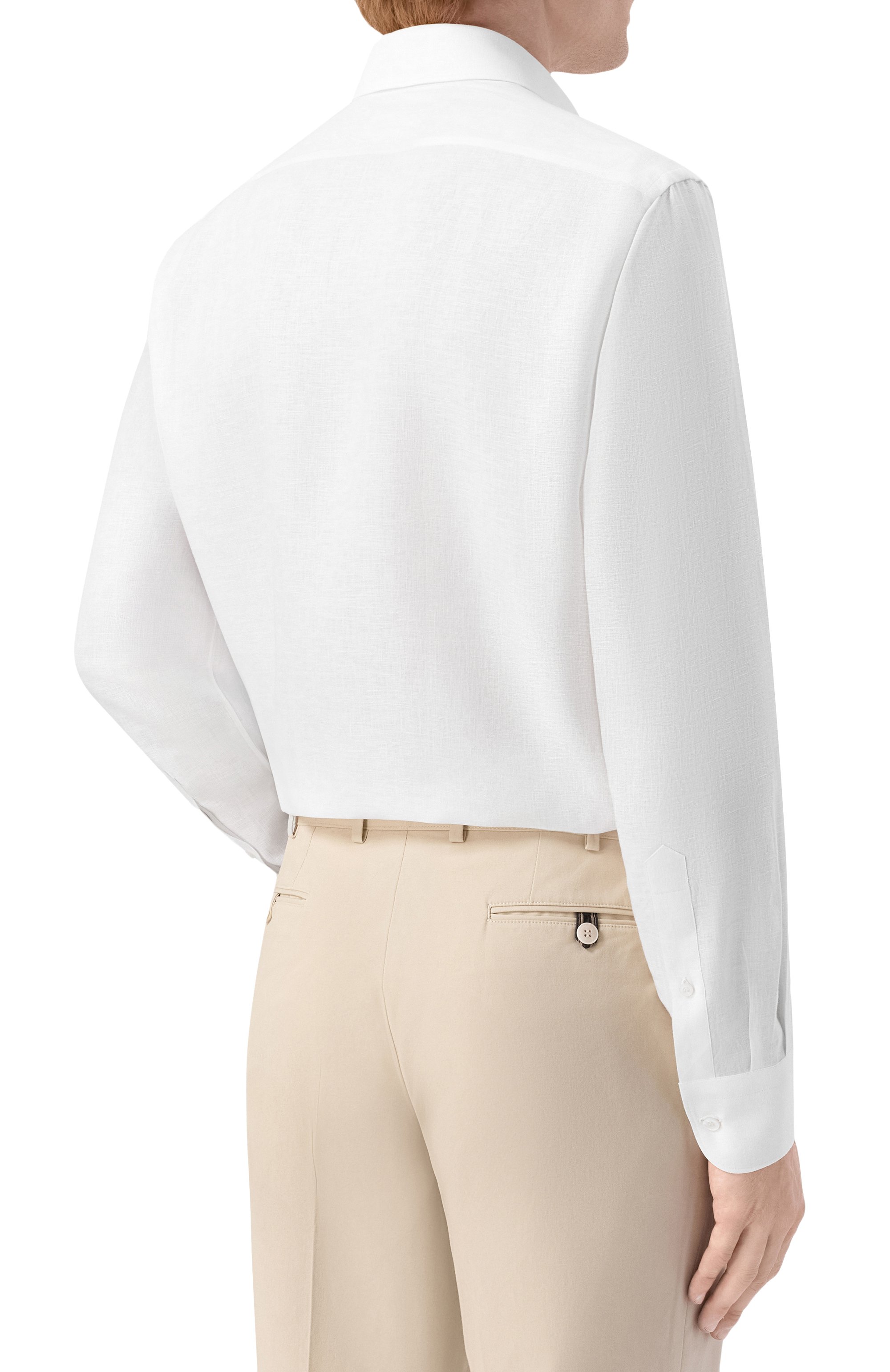 Льняная сорочка MVST белого цвета по цене 77750 руб., арт. M26.CSM.B403/3003-LINEN/AL0E, фото 4 Льняная сорочка MVST, арт. M26.CSM.B403/3003-LINEN/AL0E, фото 4