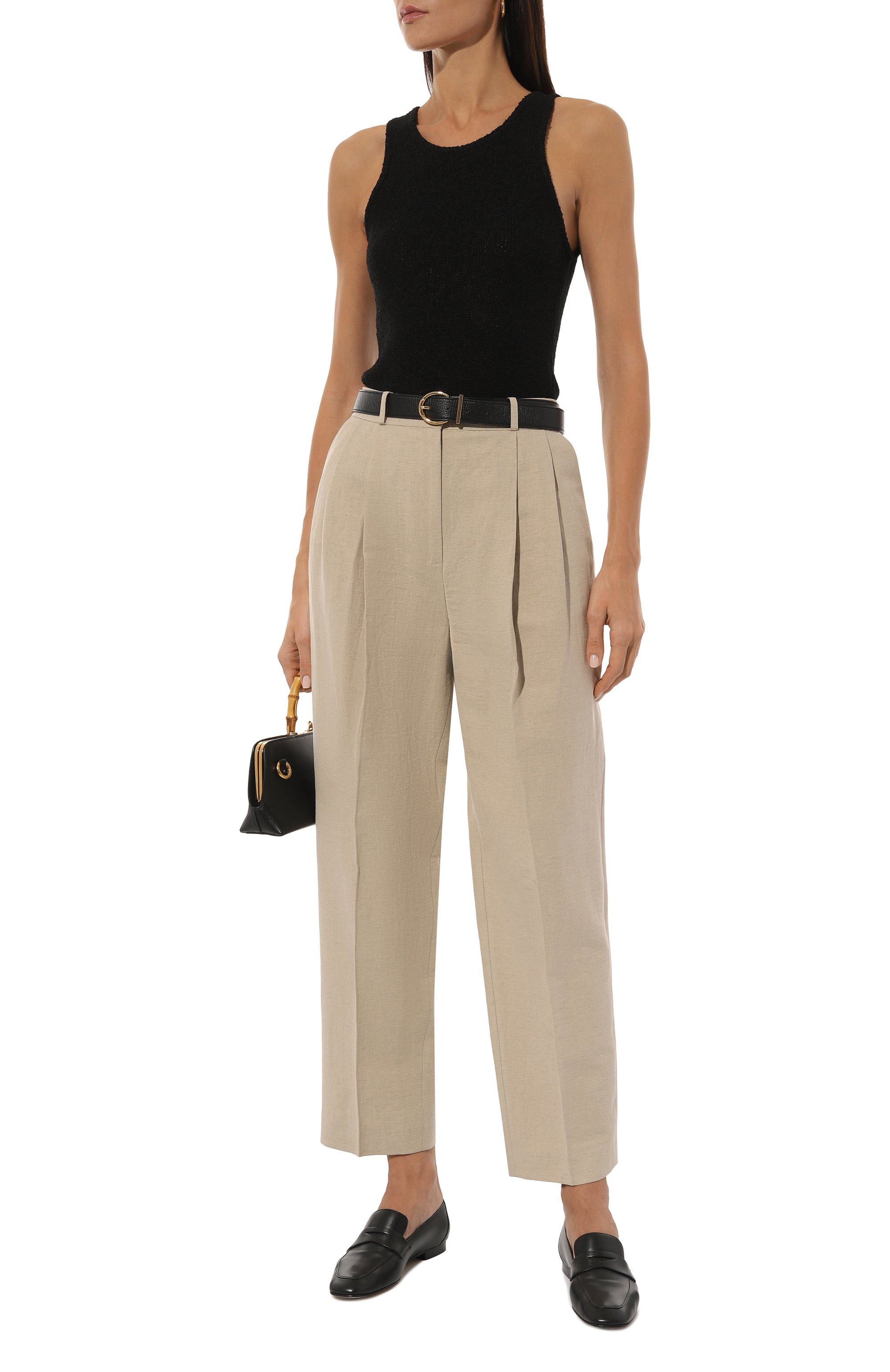 Брюки изо льна и хлопка TOTEME, арт. 243-WRB847-FB0196, фото 2