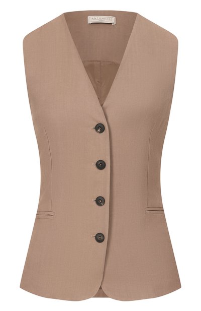 Женский жилет из вискозы и льна ANTONELLI FIRENZE, арт. N3587Q/935
