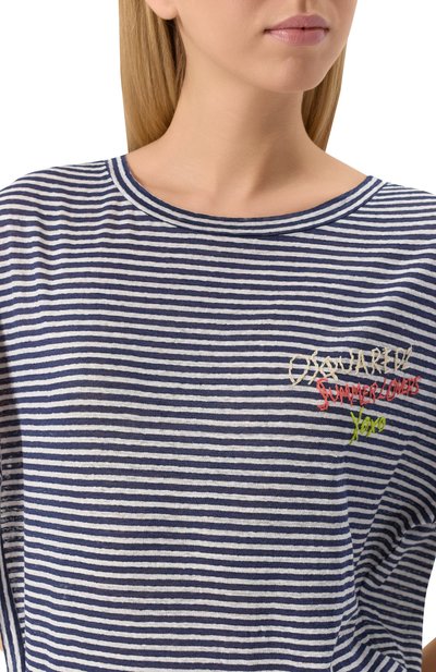 Льняное платье DSQUARED2 синего цвета по цене 56050 руб., арт. S73CU0314/S23601, фото 5 Льняное платье DSQUARED2, арт. S73CU0314/S23601, фото 5