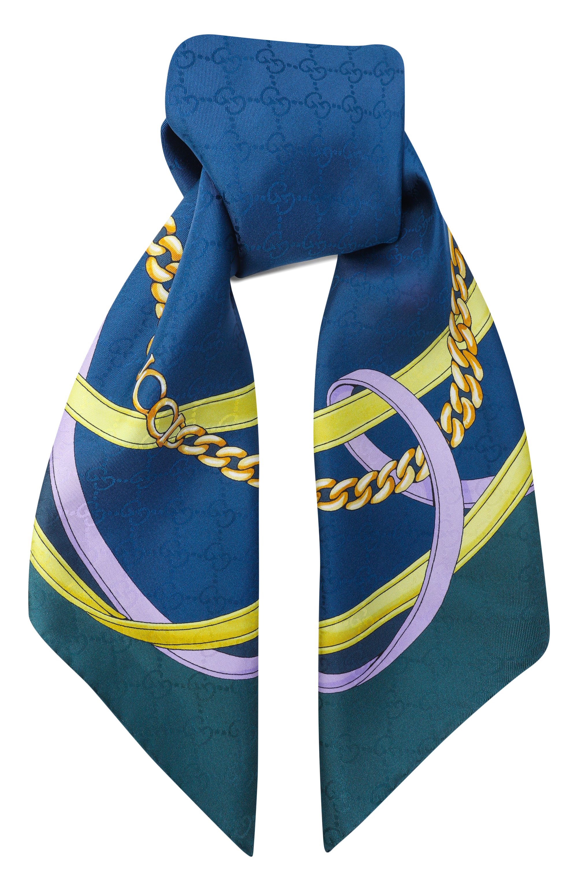 Шелковый платок GUCCI синего цвета по цене 86400 руб., арт. 830246/3G009, фото 1 Шелковый платок GUCCI, арт. 830246/3G009, фото 1