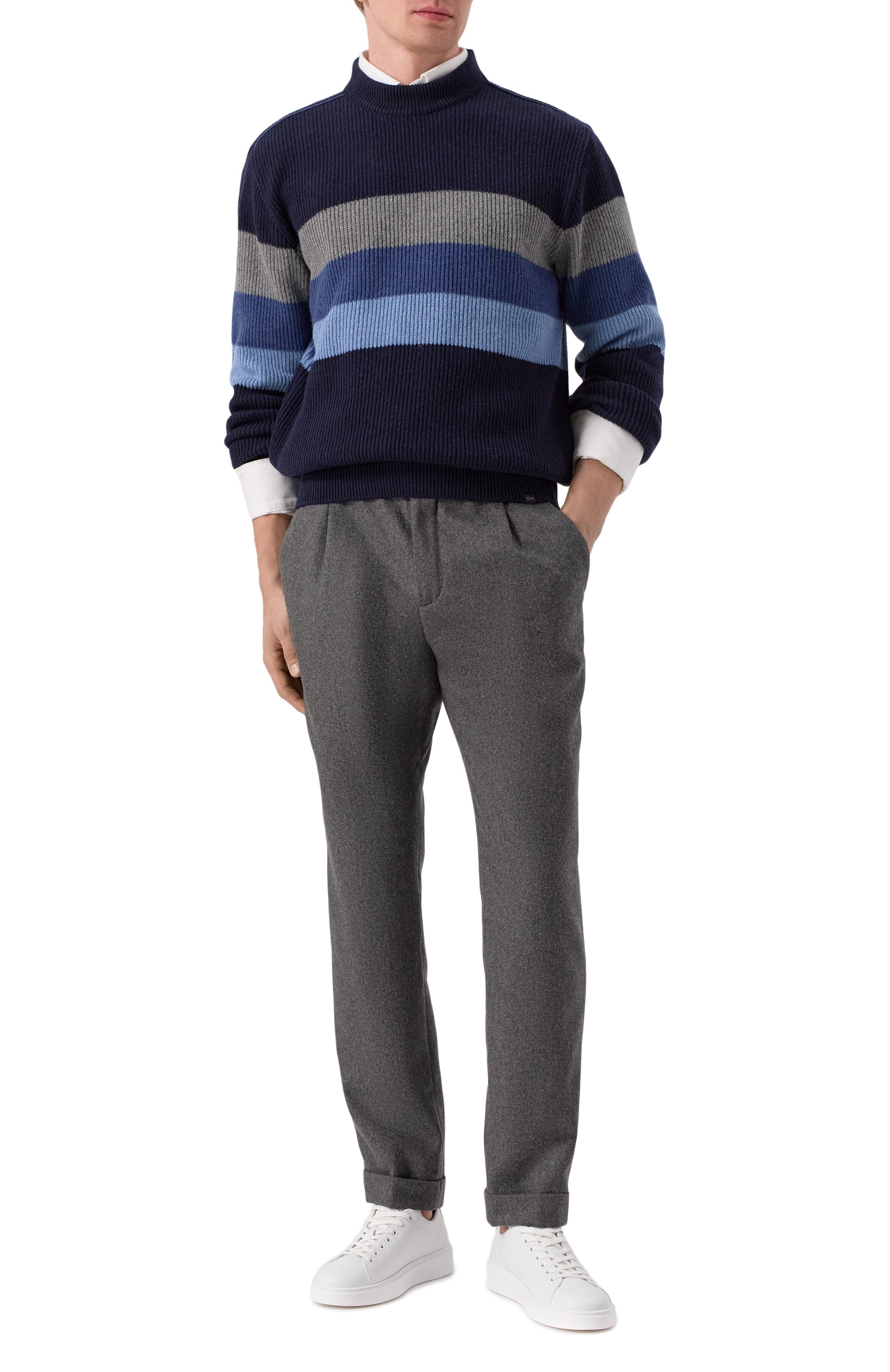 Шерстяной свитер PAUL&SHARK темно-синего цвета по цене 44900 руб., арт. 15311050, фото 2 Шерстяной свитер PAUL&SHARK, арт. 15311050, фото 2