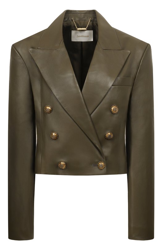 Кожаная куртка Zimmermann 5618JF251 Хаки 5618JF251
