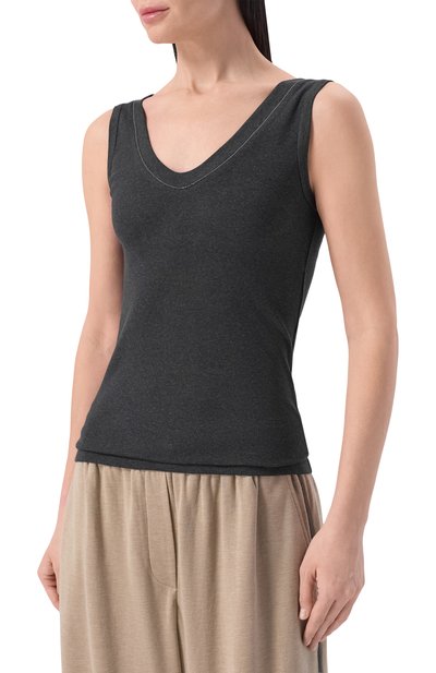 Хлопковый топ BRUNELLO CUCINELLI, арт. MPTC8BJ312, фото 3