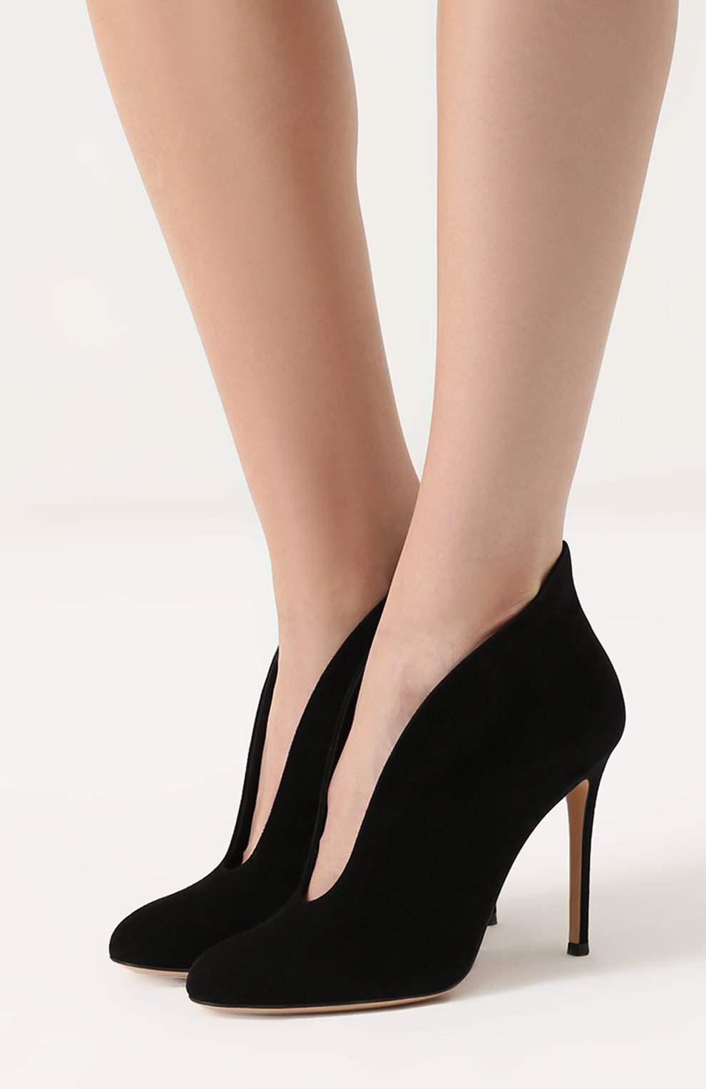 Замшевые ботильоны vamp GIANVITO ROSSI, арт. G29450.15RIC.CAS, фото 6