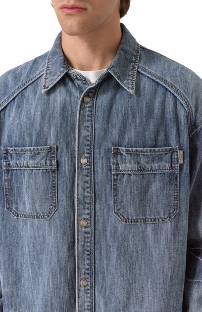 Джинсовая рубашка JUUN.J синего цвета по цене 65200 руб., арт. JC5264P5DP, фото 5 Джинсовая рубашка JUUN.J, арт. JC5264P5DP, фото 5