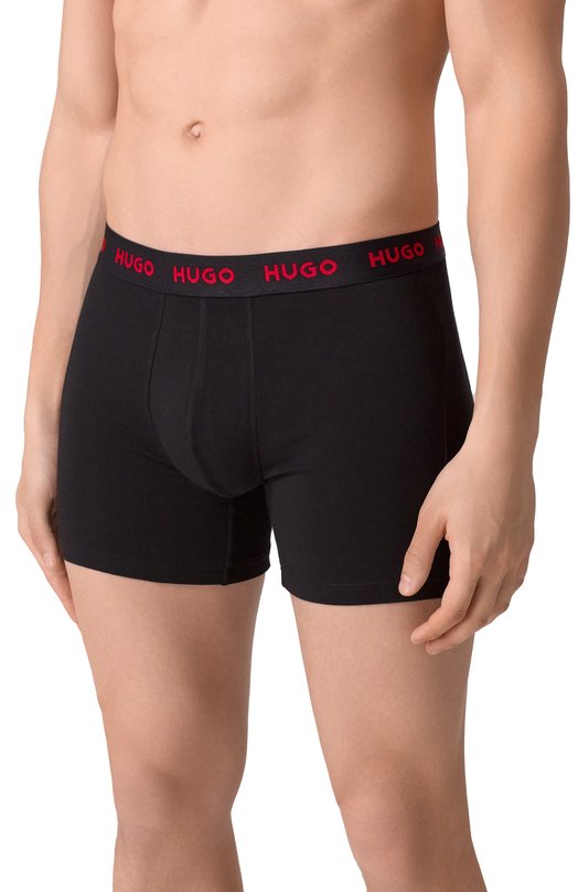 Комплект из трех боксеров HUGO 50532613 Чёрный  50532613 Фото 2