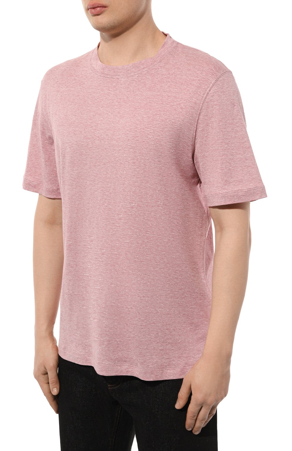 Футболка изо льна и хлопка BRUNELLO CUCINELLI, арт. MW8351308, фото 3