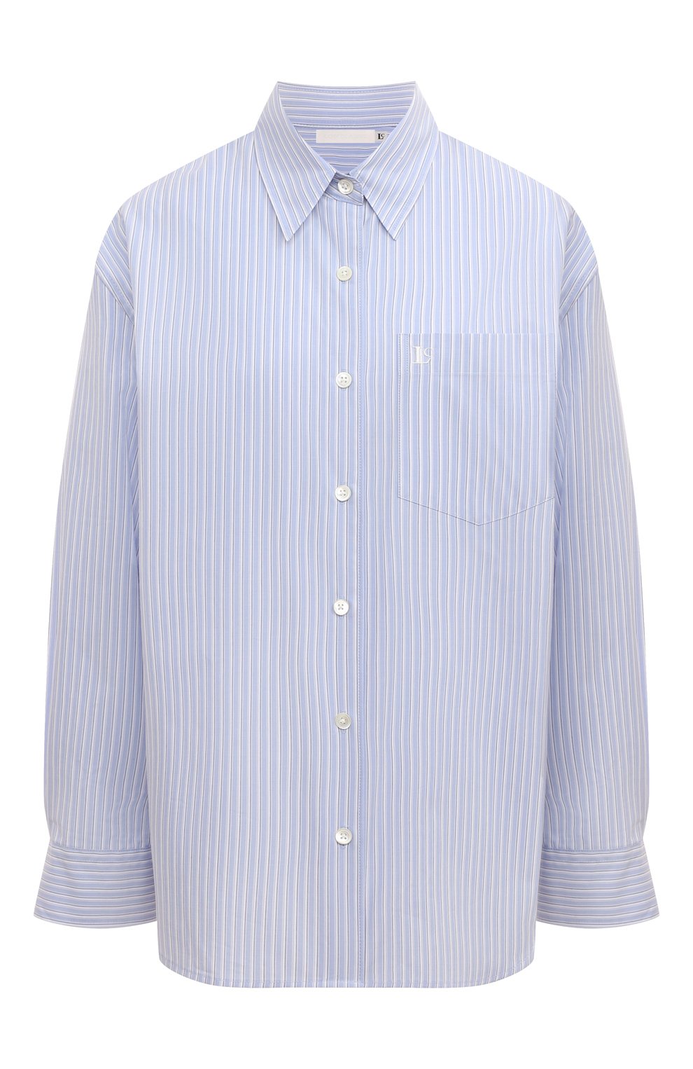 Хлопковая рубашка LOW CLASSIC голубого цвета по цене 33600 руб., арт. L0C23AM_SH010_LU, фото 1 Хлопковая рубашка LOW CLASSIC, арт. L0C23AM_SH010_LU, фото 1