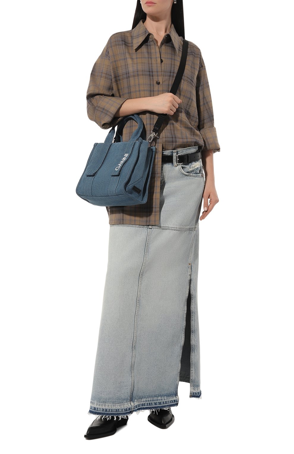 Сумка GANNI синего цвета по цене 29150 руб., арт. A5457, фото 7 Сумка GANNI, арт. A5457, фото 7