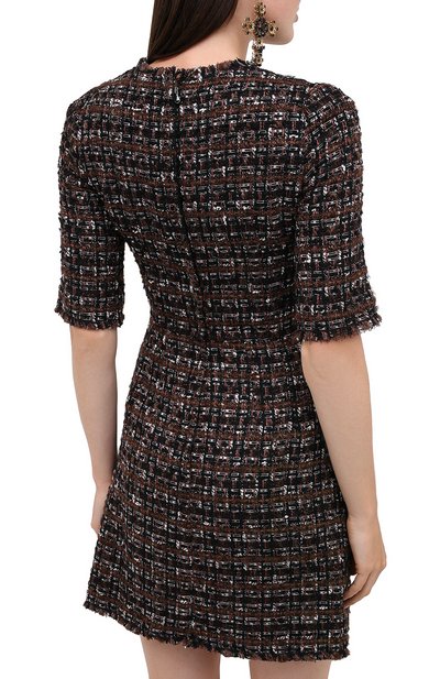 Платье DOLCE & GABBANA коричневого цвета по цене 176000 руб., арт. F6E8RT/HUMEI, фото 4 Платье DOLCE & GABBANA, арт. F6E8RT/HUMEI, фото 4