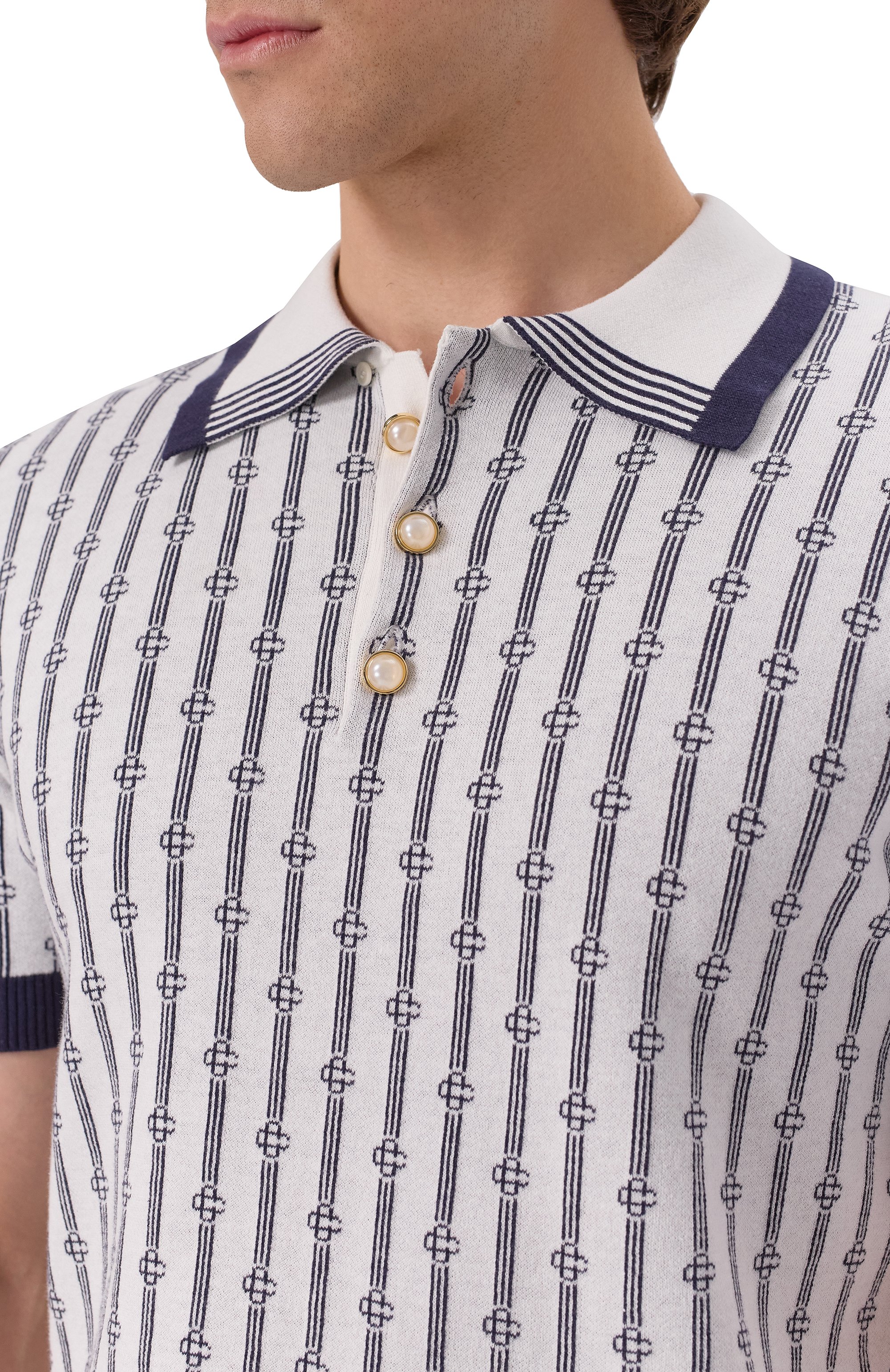 Хлопковое поло CASABLANCA, арт. MS25KW89501, фото 5