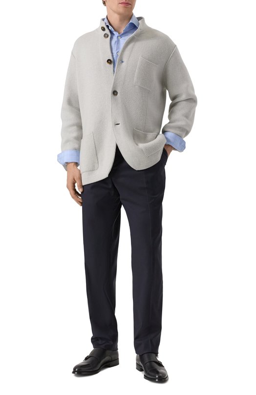 Кашемировый кардиган Kiton UMK064101 Серый  UMK064101 Фото 2