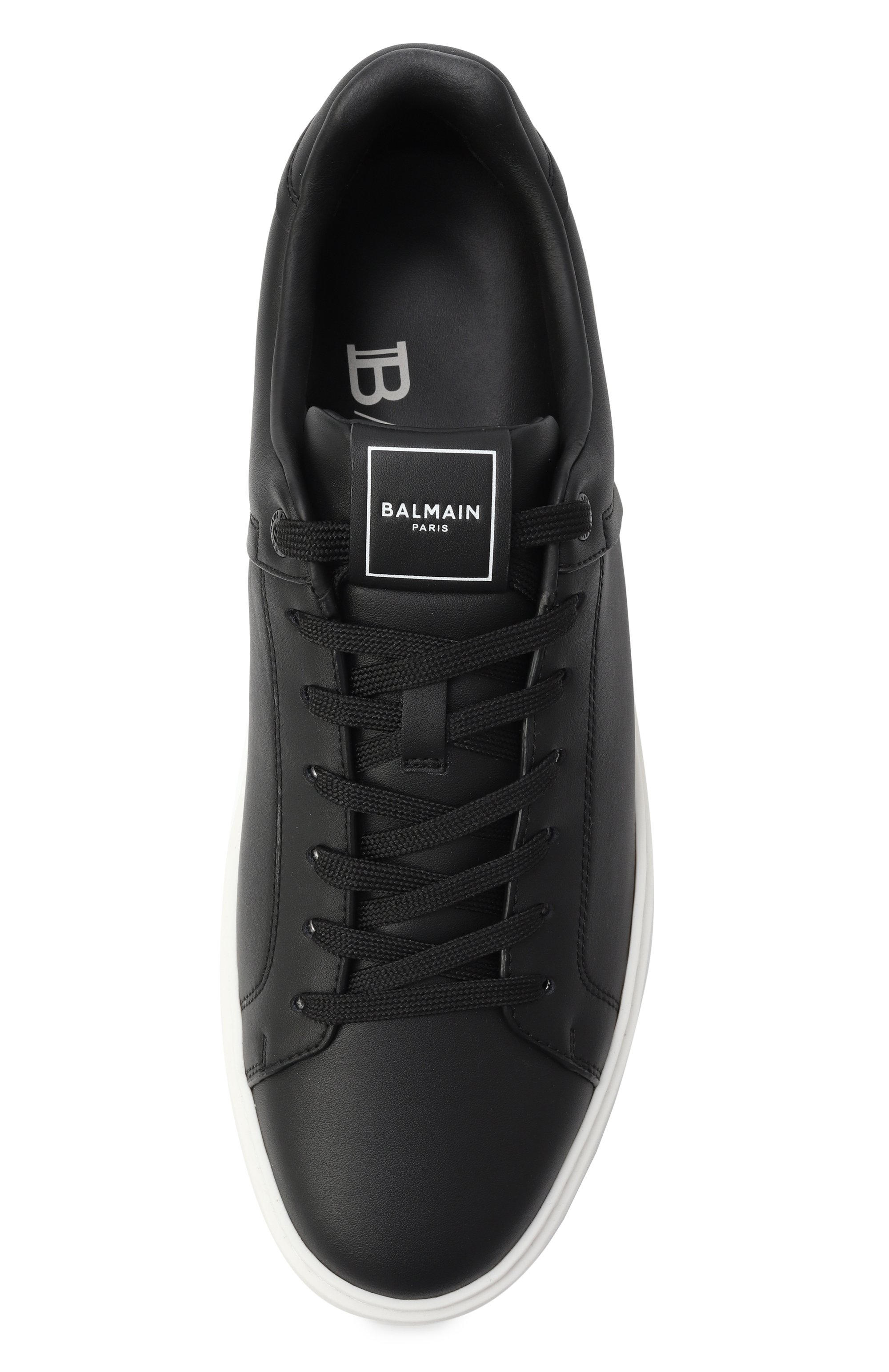 Кожаные кеды b-court BALMAIN черного цвета по цене 78600 руб., арт. FM1VI288/LVTR, фото 6 Кожаные кеды b-court BALMAIN, арт. FM1VI288/LVTR, фото 6