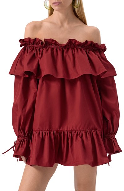 Хлопковое платье SAINT LAURENT, арт. 820312/Y3A99, фото 3