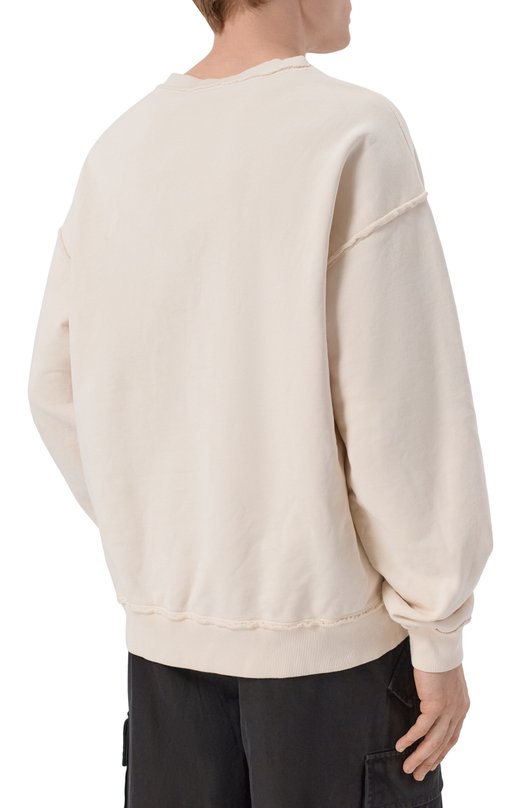 Хлопковый свитшот Dolce & Gabbana G9CAKT/G7P1R Кремовый  G9CAKT/G7P1R Фото 4