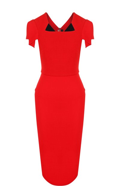 Однотонное платье-футляр с коротким рукавом ROLAND MOURET, арт. PS18/S0174/F4044, фото 1